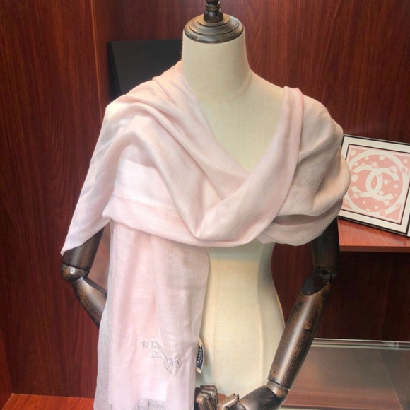 Pink white scarf